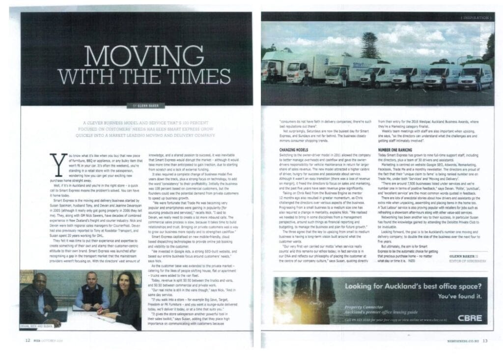 News article on Moving with the times